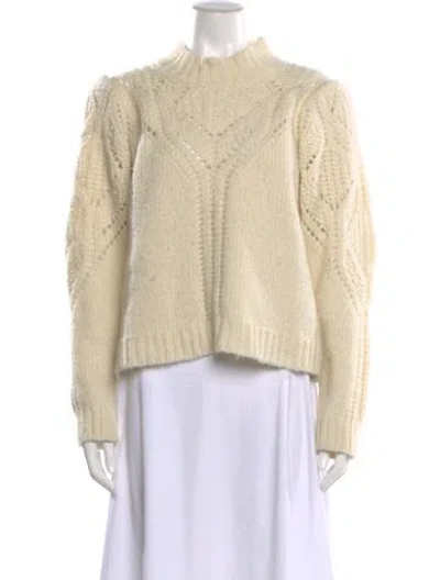 Pre-owned Ba&sh Mock Neck Sweater In Neutral