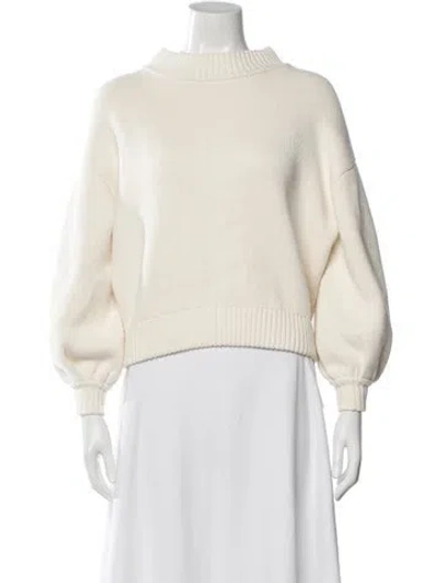 Pre-owned Ba&sh Mock Neck Sweater In Neutral