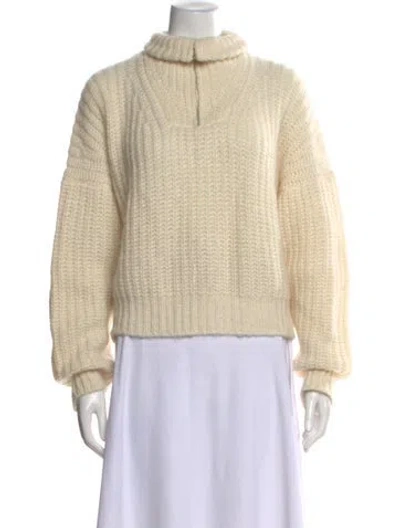 Pre-owned Ba&sh Mock Neck Sweater In Neutrals
