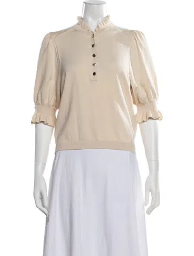 Pre-owned Ba&sh Mock Neck Sweater In Neutrals