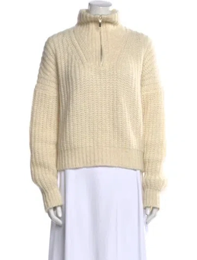Pre-owned Ba&sh Mock Neck Sweater In White