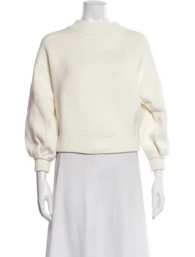 Pre-owned Ba&sh Mock Neck Sweater In White