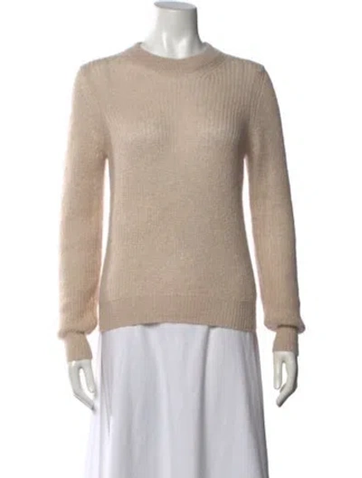 Pre-owned Ba&sh Mohair Crew Neck Sweater In Neutral