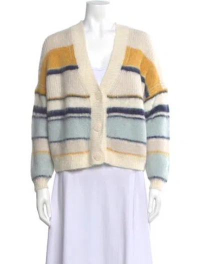 Pre-owned Ba&sh Mohair Striped Sweater In Neutral