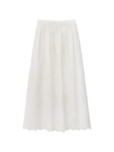Ba&sh Mona Lace-trim Maxi Skirt In White