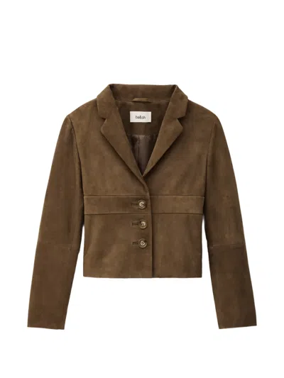 Ba&sh Morfeo Buttoned Jacket In Brown