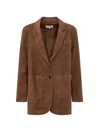Ba&sh Mosty Notched-lapels Jacket In Brown