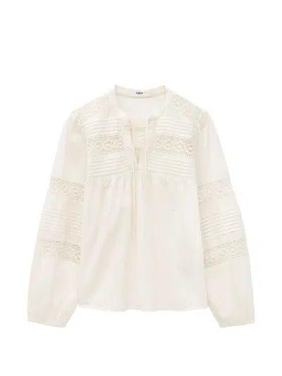 Ba&sh Nami Lace-detail Panelled Blouse In White
