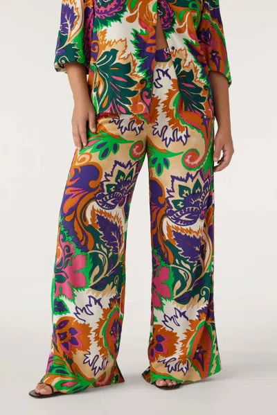 Ba&sh Naomie Pant In Vert In Multi