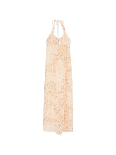Ba&sh Natz Floral-print Dress In Orange