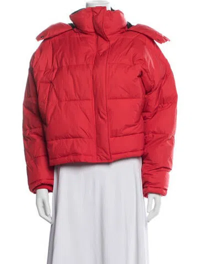 Pre-owned Ba&sh Nylon Down Jacket In Red
