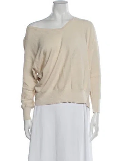 Pre-owned Ba&sh Off-the-shoulder Sweater In Neutral
