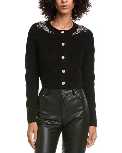 Ba&sh Oillo Wool Cardigan In Black