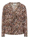 Ba&sh Onada Buttoned-printed Shirt In Animal Print