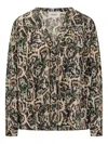 Ba&sh Onada Buttoned-printed Shirt In Neutral
