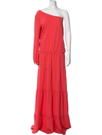 Pre-owned Ba&sh One-shoulder Long Dress In Orange