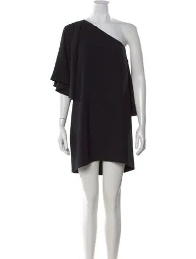 Pre-owned Ba&sh One-shoulder Mini Dress In Black