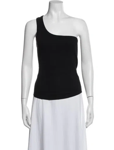 Pre-owned Ba&sh One-shoulder Sleeveless Top In Black
