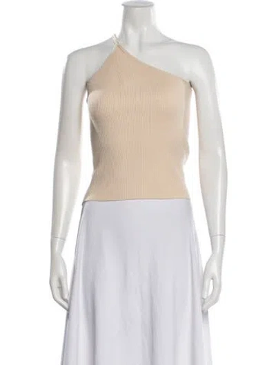 Pre-owned Ba&sh One-shoulder Sleeveless Top In Neutral