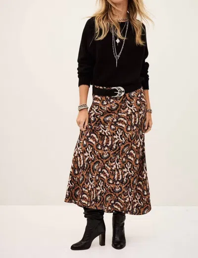 Ba&sh Onintia Midi Skirt In Ocre In Multi