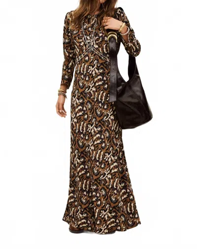 Ba&sh Onoa Dress In Ocre Print In Brown