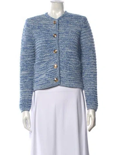 Pre-owned Ba&sh Open Front Sweater In Blue
