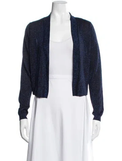 Pre-owned Ba&sh Open Front Sweater In Blue