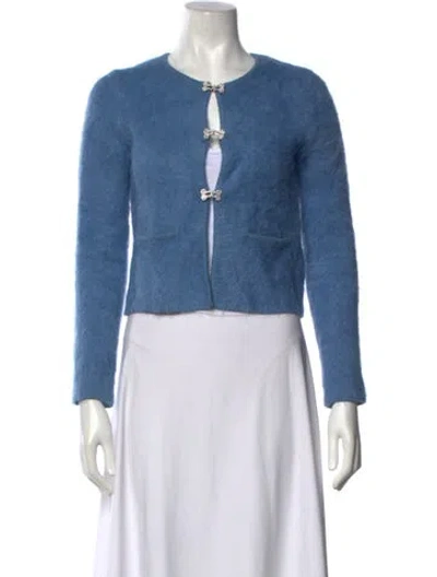 Pre-owned Ba&sh Open Front Sweater In Blue