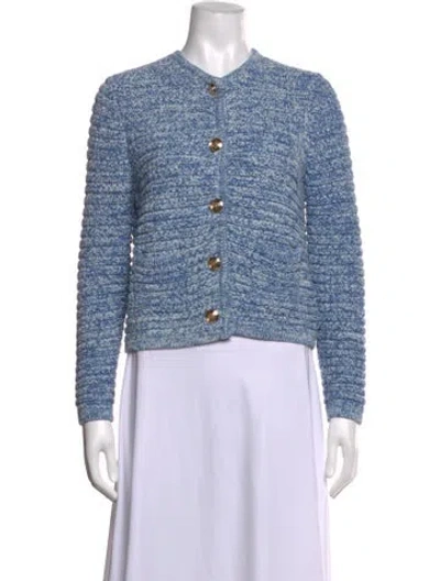 Pre-owned Ba&sh Open Front Sweater In Blue