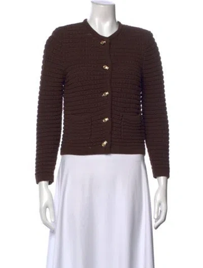 Pre-owned Ba&sh Open Front Sweater In Brown