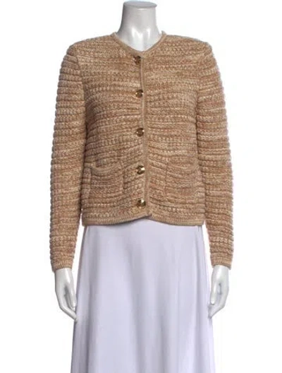Pre-owned Ba&sh Open Front Sweater In Gold