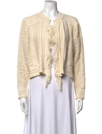 Pre-owned Ba&sh Open Front Sweater In Neutrals