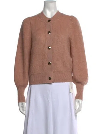 Pre-owned Ba&sh Open Front Sweater In Pink