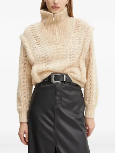 Ba&sh Open-knit Sweater In Neutral
