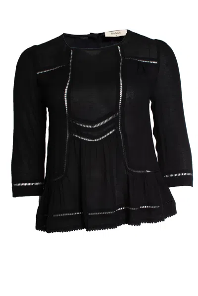 Ba&sh Ba & Sh, Open Woven Top In Black