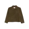 Ba&sh Classic-collar Leather Jacket In Brown
