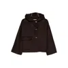 Ba&sh Hooded Patch-pocket Jacket In Brown