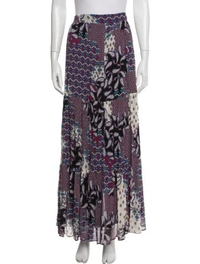 Pre-owned Ba&sh Paisley Print Long Skirt In Multi