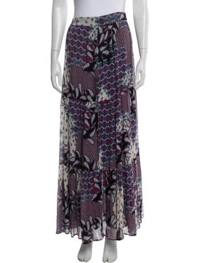 Pre-owned Ba&sh Paisley Print Long Skirt In Multicolor