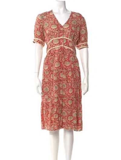 Pre-owned Ba&sh Paisley Print Midi Length Dress