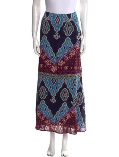 Pre-owned Ba&sh Paisley Print Midi Length Skirt In Multi