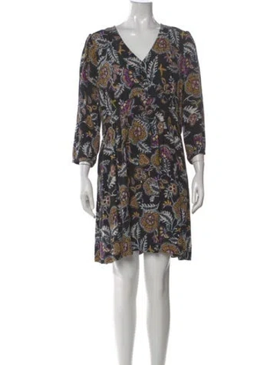 Pre-owned Ba&sh Paisley Print Mini Dress In Black