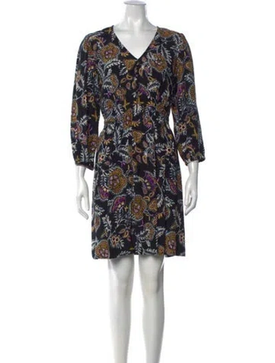Pre-owned Ba&sh Paisley Print Mini Dress In Black