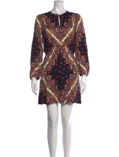Pre-owned Ba&sh Paisley Print Mini Dress In Blue