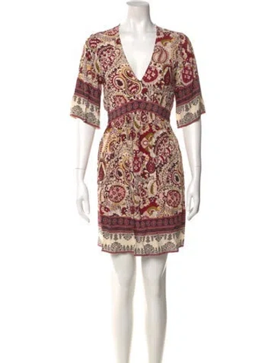 Pre-owned Ba&sh Paisley Print Mini Dress In Neutral