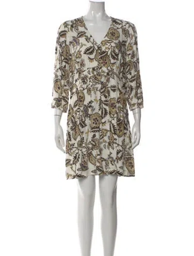 Pre-owned Ba&sh Paisley Print Mini Dress In Neutral