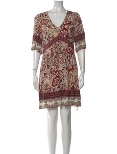 Pre-owned Ba&sh Paisley Print Mini Dress In Neutral