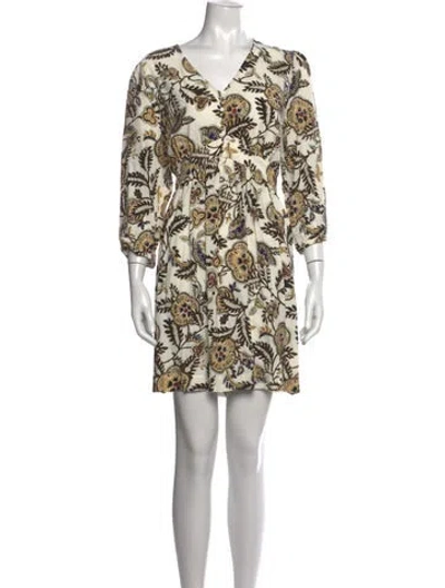Pre-owned Ba&sh Paisley Print Mini Dress In Neutrals