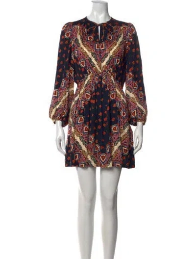 Pre-owned Ba&sh Paisley Print Mini Dress In Neutrals