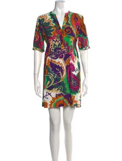 Pre-owned Ba&sh Paisley Print Mini Dress In Pink